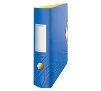 Leitz - Archivador de Palanca A4 de 180° Active Urban Chic, Azul, Lomo Redondeado de 82 mm, Cierre con Goma Elástica, Polyfoam Ligero, Urban Chic, 11160032