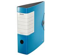 Leitz, Archivador de Palanca, Azul Claro, A4, Lomo recto de 8,2 cm ancho, Cierre con Goma elástica, Polyfoam Ligero, 180° Solid, 11120030
