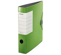 Leitz, Archivador de Palanca, Verde Claro, A4, Lomo recto de 6,5 cm ancho, Cierre con Goma elástica, Polyfoam Ligero, 180° Solid, 11130050