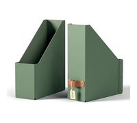 Leitz Archivador Revistero - 2 Revisteros A4 Resistentes, Compatibles con Estanterías Modulares, Capacidad para 900 Hojas (80 g/m²), Organizador de Escritorio para Oficina, 10 x 26 x 31cm, Verde