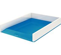 Leitz Bandeja de sobremesa WOW con combinación dual de color, A4, Blanco/Azul me