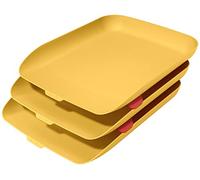 Leitz - Bandeja para cartas (3 unidades), color amarillo cálido