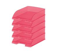 Leitz - Bandeja para documentos (A4, 5 unidades), color rojo