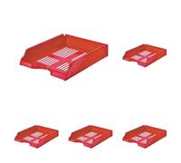 Leitz Bandeja portadocumentos Transit de Esselte, estándar, A4, Rojo, 15656 (Paquete de 5)