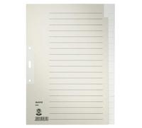 Leitz Blank Index Sheets A4 Paper Grey Pack 20