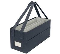 Leitz Bolsa de Tela Plegable para Trabajo, Escritorio y Almacenaje, para Organizar Artículos de Papelería y Accesorios para Portátil, con Asas de Transporte, Gris Terciopelo, 64440089