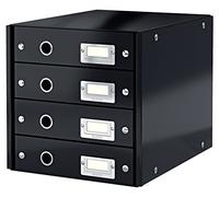 Leitz Buc de 4 Cajones, A4, Gama Click and Store 60490095 - Negro