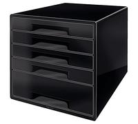 Leitz Buc de 5 cajones, Organizador de escritorio, Negro/Blanco, Dual Colour, 52531095