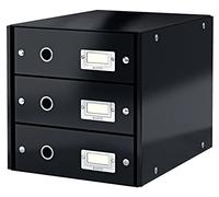 Leitz Buc de cajones Click and Store – 3 cajones A4 – Negro