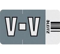 LEITZ Buchstabensignal Orgacolor "V", auf Rolle, grau