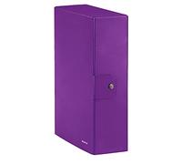 Leitz, caja, cierre de botones, cartón plastificado, tamaño 25 x 35, WOW, color violeta Dorso 10 cm