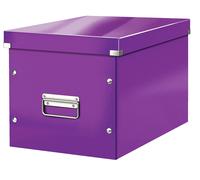 Leitz Caja de almacenaje cúbica, Tamaño grande, Púrpura, Click & Store, 61080062