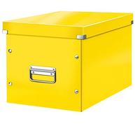Leitz Caja de Almacenaje Grande en Forma de Cubo, Amarillo, Gama Click & Store, 61080016