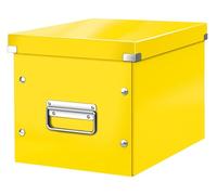 Leitz Caja de Almacenaje Mediana en Forma de Cubo, Amarillo, Gama Click & Store, 61090016