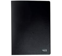 Leitz Carpeta A4, 10 unidades, con 40 fundas transparentes integradas para 80 hojas, 100% reciclable, respetuoso con el medio ambiente, serie reciclado, negro, 46770095