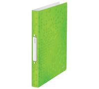 Leitz Carpeta A4 de 2 Anillas, Capacidad para 190 Hojas, Gama WOW, 25 mm de Lomo, Verde, 42570154