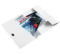 Leitz Carpeta de 3 Solapas, Capacidad para 150 Hojas A4, Cierre Elástico, Plástico Flexible, Blanco, Gama WOW, 45990001