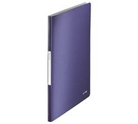 Leitz Carpeta de fundas, A4, 20 fundas, Capacidad para 40 hojas, Fundas transparentes, Azul titanio, Gama Style, 39580069