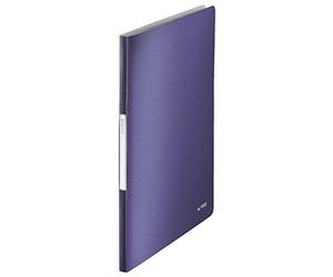 Leitz Carpeta de fundas, A4, 20 fundas, Capacidad para 40 hojas, Fundas transparentes, Azul titanio, Gama Style, 39580069