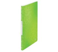 Leitz Carpeta de Fundas A4, 20 Fundas, Capacidad para 40 Hojas, Fundas transparentes, Verde, Gama WOW, 46310154