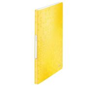 Leitz Carpeta de Fundas A4, 40 Fundas, Capacidad para 80 Hojas, Fundas transparentes, Amarillo, Gama WOW, 46320016