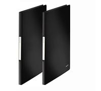 Leitz - Carpeta de plástico (A4, 20 fundas), color negro