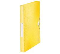 Leitz Carpeta de proyectos Gama WOW 46290016 – A4, 250 hojas, cierre elástico, amarillo