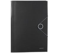 LEITZ Carpeta extensible de esquina maciza, PP, para aprox. 150 hojas, A4, negro, 45631095