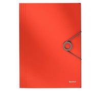 LEITZ Carpeta extensible de esquina maciza, PP, para aprox. 150 hojas, A4, rojo claro, 45631020