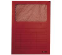 Leitz carpeta ventana roja A4 (100 unidades)