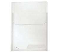 Leitz CombiFile 47310002 Maxi - Juego de fundas transparentes para proteger el contenido, tamaño A4, expandibles para mayor capacidad, transparente con acabado brillante, solapa de cierre para