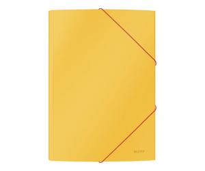 Leitz Cosy carpeta de cartón con 3 solapas amarillo cálido