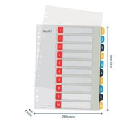 Leitz cosy separadores imprimibles A4 con 10 pestañas (11 agujeros)