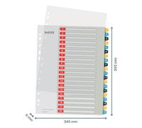 Leitz cosy separadores imprimibles A4 con 20 pestañas (11 agujeros)