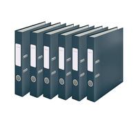 Leitz Cosy Series 10620089 - Archivador (6 unidades, A4, 350 hojas, 5 cm de ancho de lomo), color gris