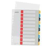 Leitz Cosy Series 12470000 - Separadores para escribir en PC, formato A4, 15 unidades, 1 - 10, resistente, multicolor, serie Cosy