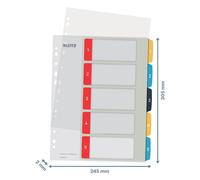 Leitz Cozy separadores imprimibles A4 con 5 pestañas (11 agujeros)
