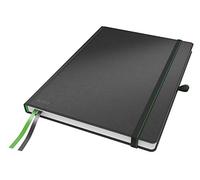 Leitz - Cuaderno de tapa dura (A4, de rayas), color negro