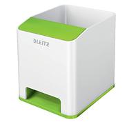 Leitz Cubilete Portalápices, Función de Altavoz, Gama Wow, Blanco/Verde, 53631054