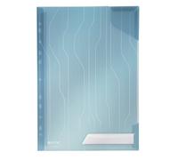 Leitz Dossier Combifile A4, Azul Transparente Mate, Abertura Superior Izquierda,