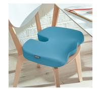 Leitz 52840061 - Cojín de Asiento Ergo Cosy, Alivia Presión Espinal, Mejora Circulación, Funda Lavable, Compatible con Sillas y Asientos, Diseño Ergonómico, Color Azul Calma