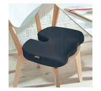 Leitz 52840089 - Cojín de Espuma para Sillas, Soporte Acolchado para Sillas Trabajar, Reduce la Tensión de la Espalda y el Cuello, Funda de Tela con Relleno de Espuma, Gama Ergo Cosy, Gris Terciopelo