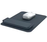 Leitz 65170089 - Alfombrilla para Ratón con Reposamuñecas Ajustable Ergo Cosy, Dos Alturas Regulables, Superficie para Ratones Ópticos y Láser, Base Antideslizante, Color Gris Oscuro