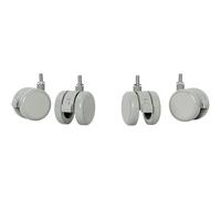 Leitz Ergo Ruedas Giratorias con Freno para Escritorio Eléctrico - Juego de 4 Ruedas Reforzadas M8 con Giro 360°, para Mesa de Ordenador, Solo Compatible con Mesa Leitz Eléctrica