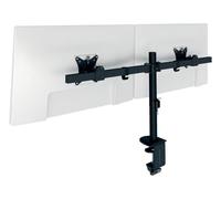 Leitz Ergo Slim Soporte 2 Monitores ergonómico Que Ahorra Espacio | Brazo doble para pantallas hasta 32 pulgadas y 10 kg, certificado IGR, VESA, inclinación giro, teletrabajo, 95% acero