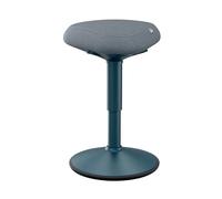 Leitz Ergo Taburete Ergonómico con Acolchado Doble, Altura Ajustable 47 a 64cm para Trabajar Sentado, Cubierta Fabricada con un 100% de Material Reciclado Post-Consumo, Gris Oscuro, 65440089