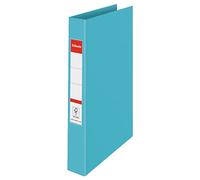 Leitz Esselte Archivador de Anillas, Capacidad 190 Hojas, Lomo de 42mm, Carpeta A4 con 2 Anillas, Tapa Rígida, Casa y Oficina, Diseño en Relieve, Gama Colour'Breeze, Azul, 626497