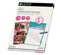 Leitz Estuche laminado de calidad, A4, paquete de 100, transparente (mate estándar)