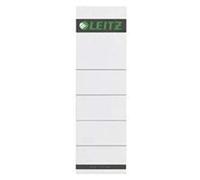 Leitz - Etiquetas Adhesivas para Lomo para Archivadores de Palanca de Cartón de 80 mm, Amplias, Cortas, 61.5 x 192 mm, Papel, 16420085, Gris, Pack de 10 etiquetas