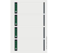 Leitz - Etiquetas Adhesivas para Lomo y para Lomo Imprimibles Adhesivas para Archivadores de Palanca de Cartón, Amplias, Cortas, Gris, 61.5 x 192 mm, Papel, 16850085, Pack de 400 Etiquetas